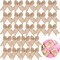 30 Pieces Burlap Bows Burlap Bow Knot Handmade Burlap Decorative Bowknot Natural Ornament Bow for Christmas Decorate Tree Festival Holiday Party Supplies